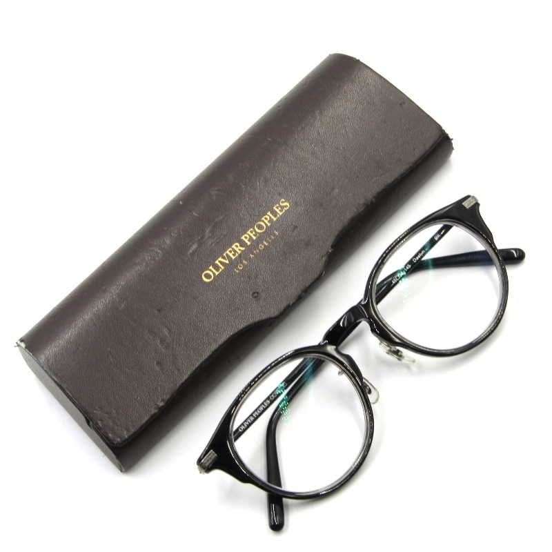 OLIVER PEOPLES オリバーピープルズ メガネフレーム Daelyn ボストン インナーセル 日本製 ブラック 黒 50017410_画像1