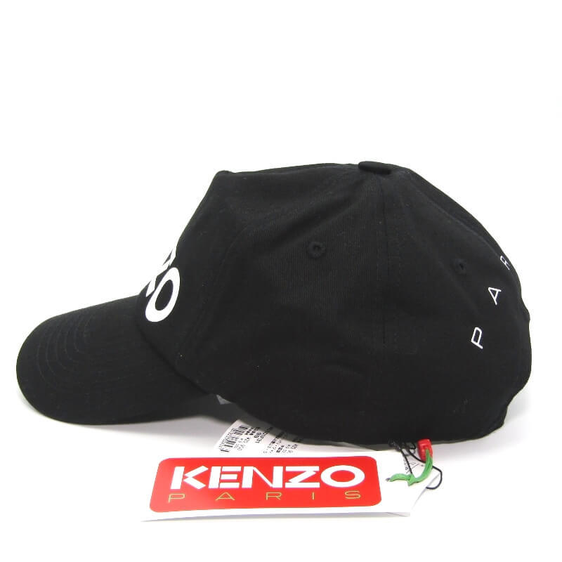 未使用 KENZO ケンゾー ベースボールキャップ FD65AC101F31 KENZO GRAPHY' ロゴ プリント 4枚パネル ブラック 黒 28007120_画像3