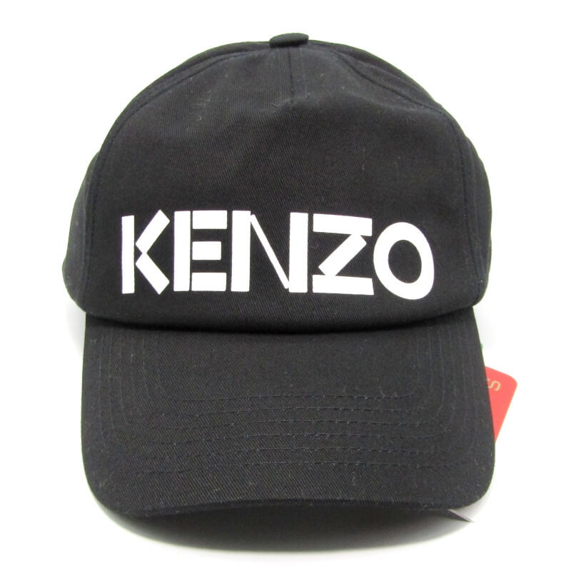 未使用 KENZO ケンゾー ベースボールキャップ FD65AC101F31 KENZO GRAPHY' ロゴ プリント 4枚パネル ブラック 黒 28007120_画像2