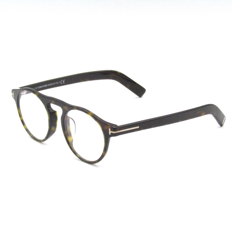 TOM FORD トムフォード メガネフレーム TF5628-F-B 052 ラウンド フルフィット イタリア製 ASIAN FIT ダークハバナ/ゴールド 65005559