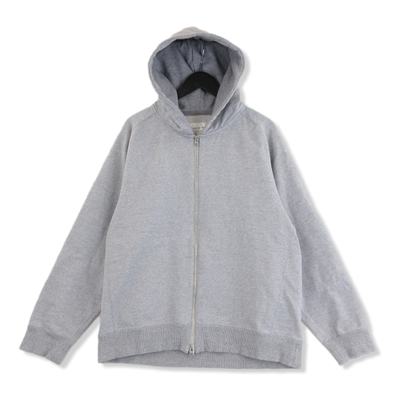 美品 STILL BY HAND スティルバイハンド ジップパーカー CS04224 サドルスリーブ ジップアップ コットン HEATHER GREY 48 22000272