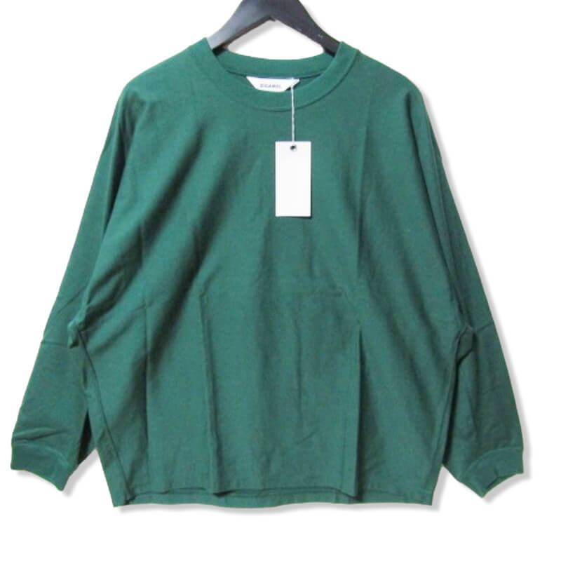 未使用 DIGAWEL ディガウェル 長袖Tシャツ DWUB053 Dolman Sleeve ドルマンスリーブ グリーン 0 タグ付き 27105176_画像1