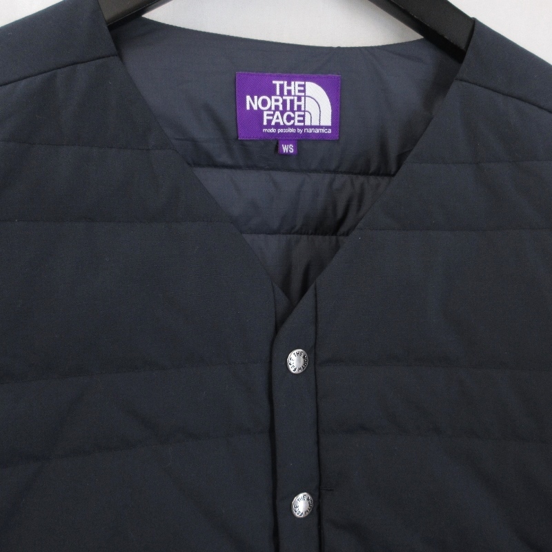 美品 THE NORTH FACE PURPLE LABEL ノースフェイス パープルレーベル ダウン カーディガン ND2360N レディース 紺 WS 71008791_画像3