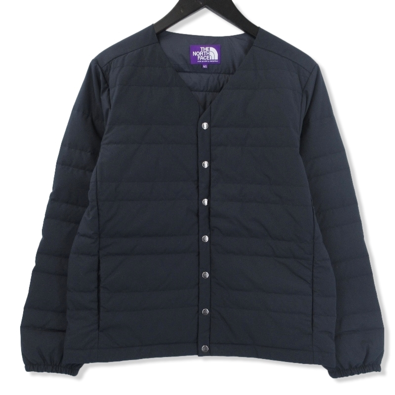 美品 THE NORTH FACE PURPLE LABEL ノースフェイス パープルレーベル ダウン カーディガン ND2360N レディース 紺 WS 71008791_画像1