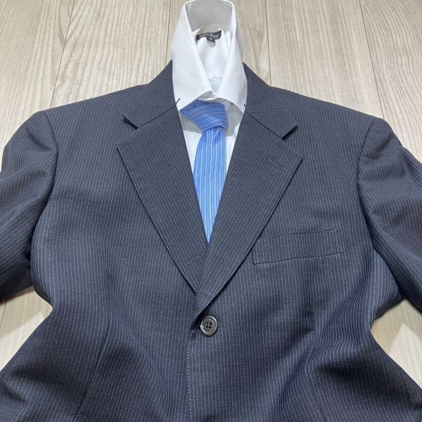J.PRESS　ジェイプレス　『紳士の風貌』　YA4（M程度）　ダークネイビー　ストライプ　紺　スーツ　ウール　セットアップ　メンズ_画像4