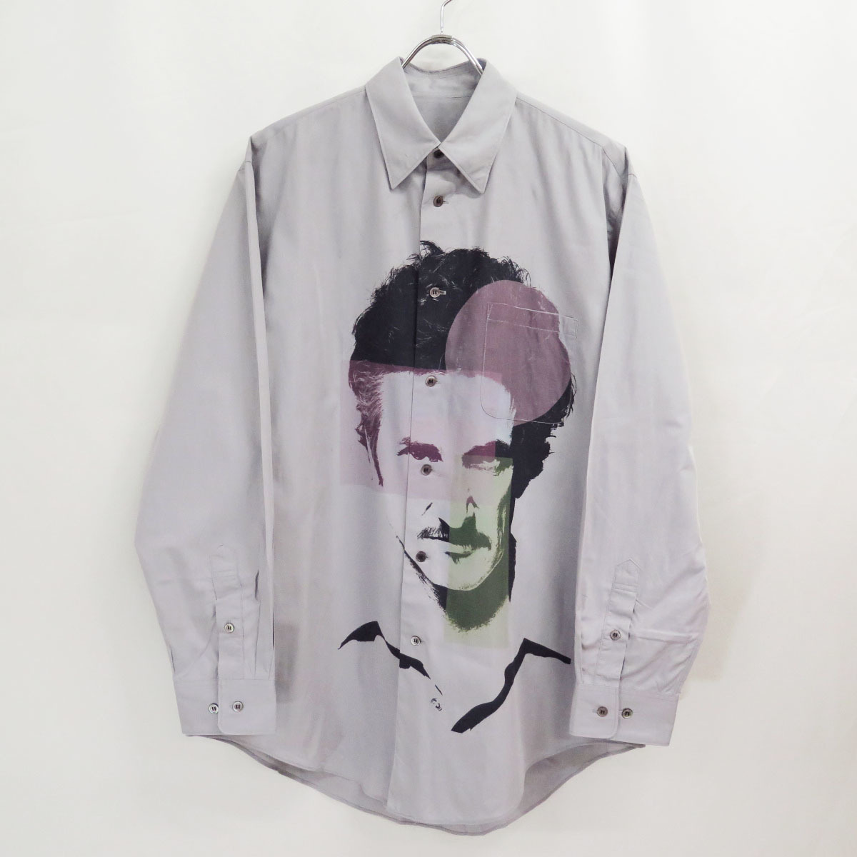 80s 90s Y's At Work x Gottfried Helnwein Portrait Photo Shirt for men Vintage ワイズ ゴットフリートヘルンヴァイン フォト シャツ_画像1