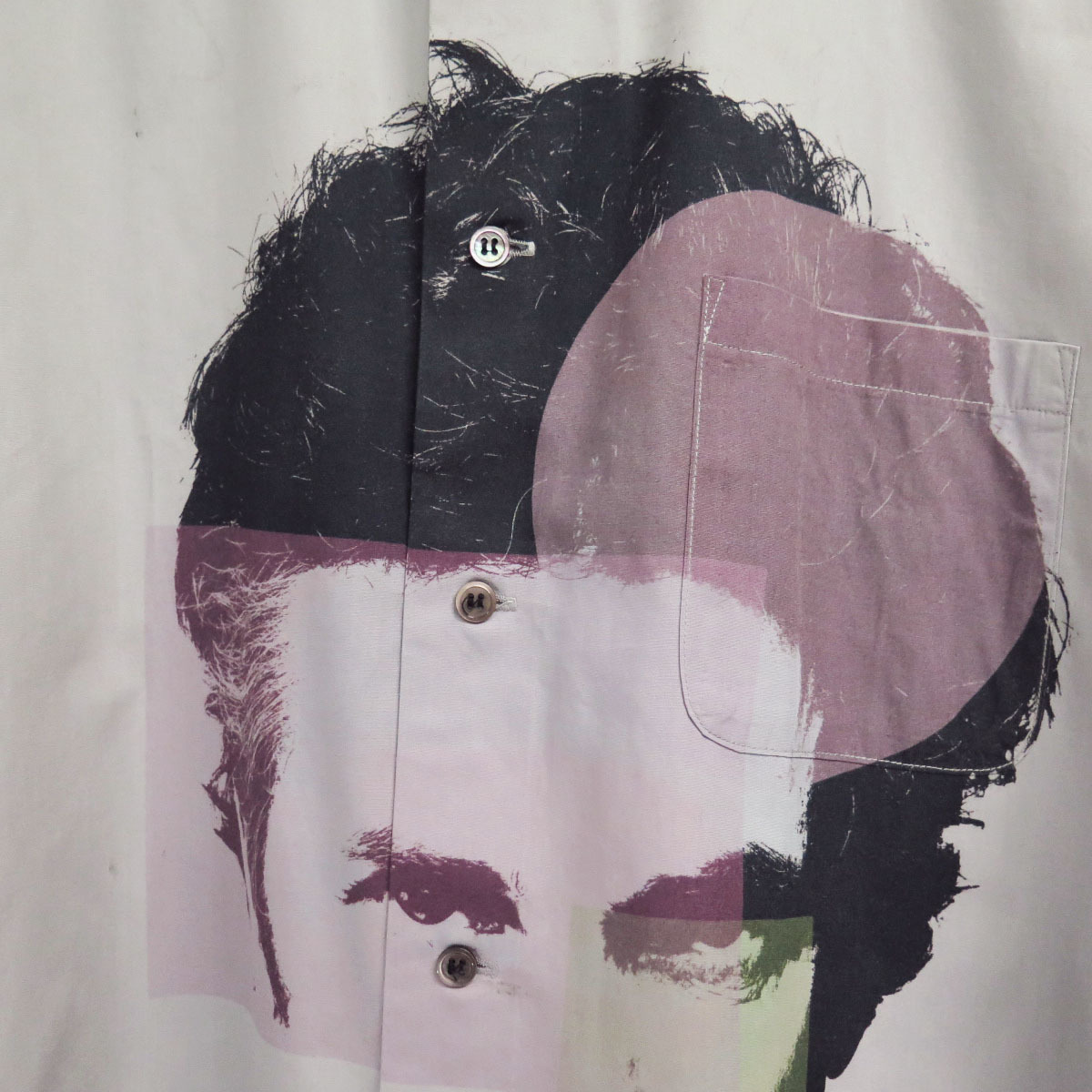 80s 90s Y's At Work x Gottfried Helnwein Portrait Photo Shirt for men Vintage ワイズ ゴットフリートヘルンヴァイン フォト シャツ_画像5