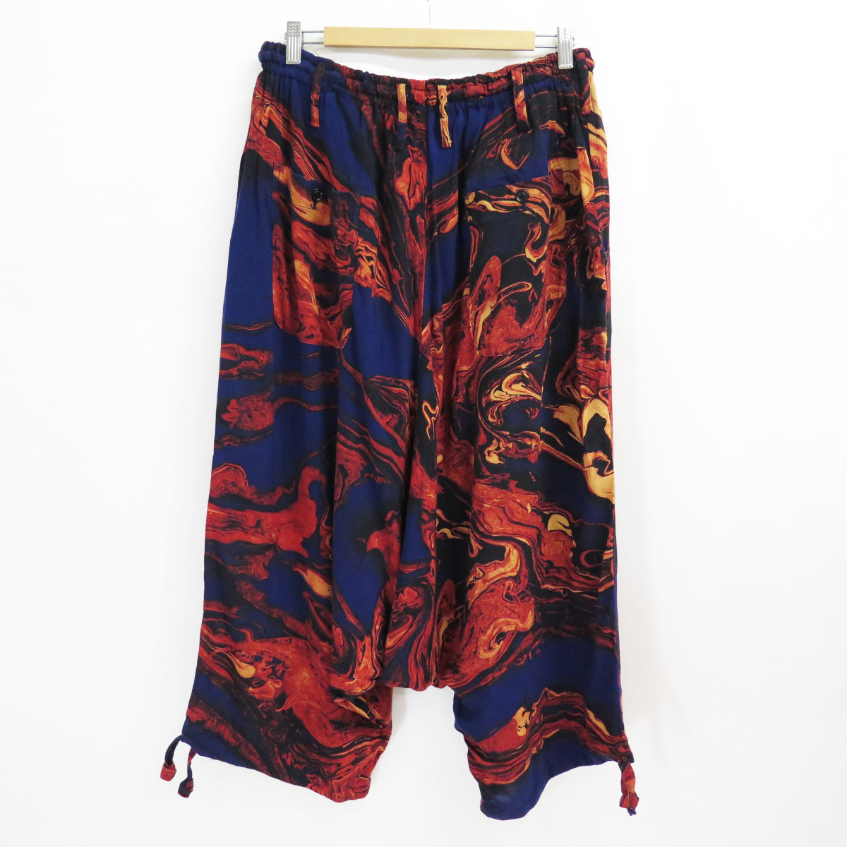 2015 YOHJI YAMAMOTO POUR HOMME MARBLE ART BALLOON PANTS ヨウジヤマモト プール オム マーブル バルーン パンツ ハカマ 袴 FW15 15AW_画像2