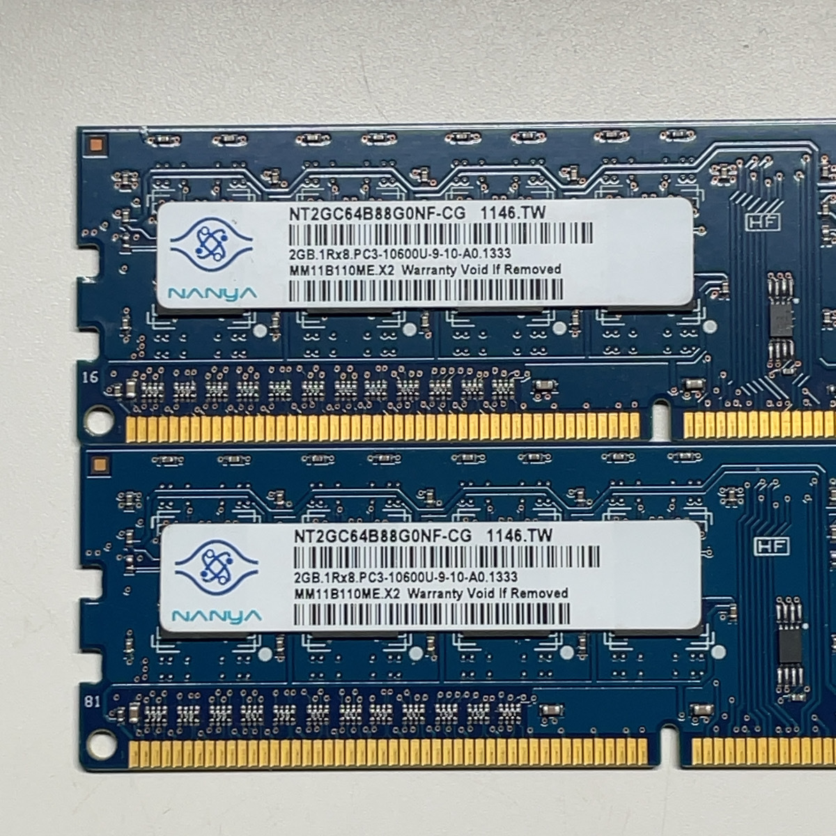 【送料無料】DDR3 PC3-10600U SAMSUNG 4GB×1枚、NANYA 2GB×2枚 ディスクトップ 0207_画像3