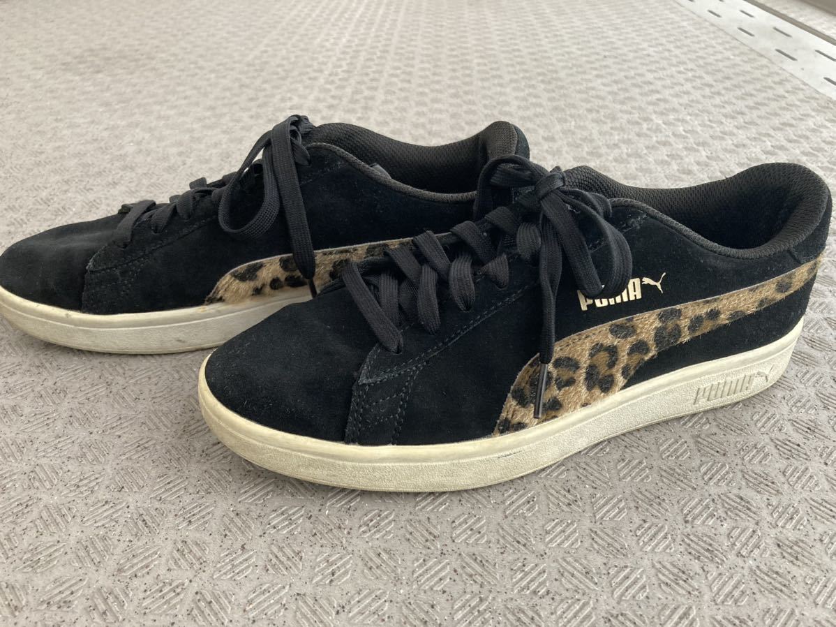 ☆PUMA☆SMASH V2 LEOPARD スマッシュ ブイ ツウー レオパード 380216　01BK プーマ　黒　アニマル柄_画像2