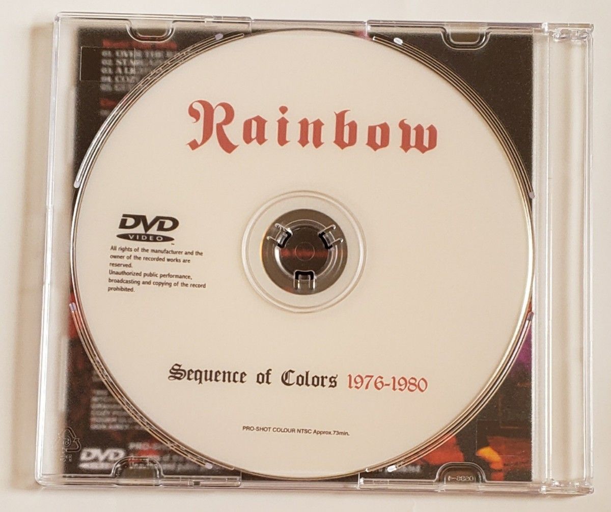 コレクターズ・アイテム　DVD　レインボー　1976~1980　カラーと記載されてますが､一部白黒有ります。　73分