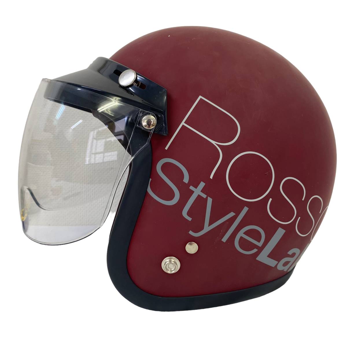 【即決】 RossoStyleLab ロッソスタイルラボ ROH-501 ジェットヘルメット　赤系　レッド系　フリーサイズ(55-57㎝)　 6270-100_画像3