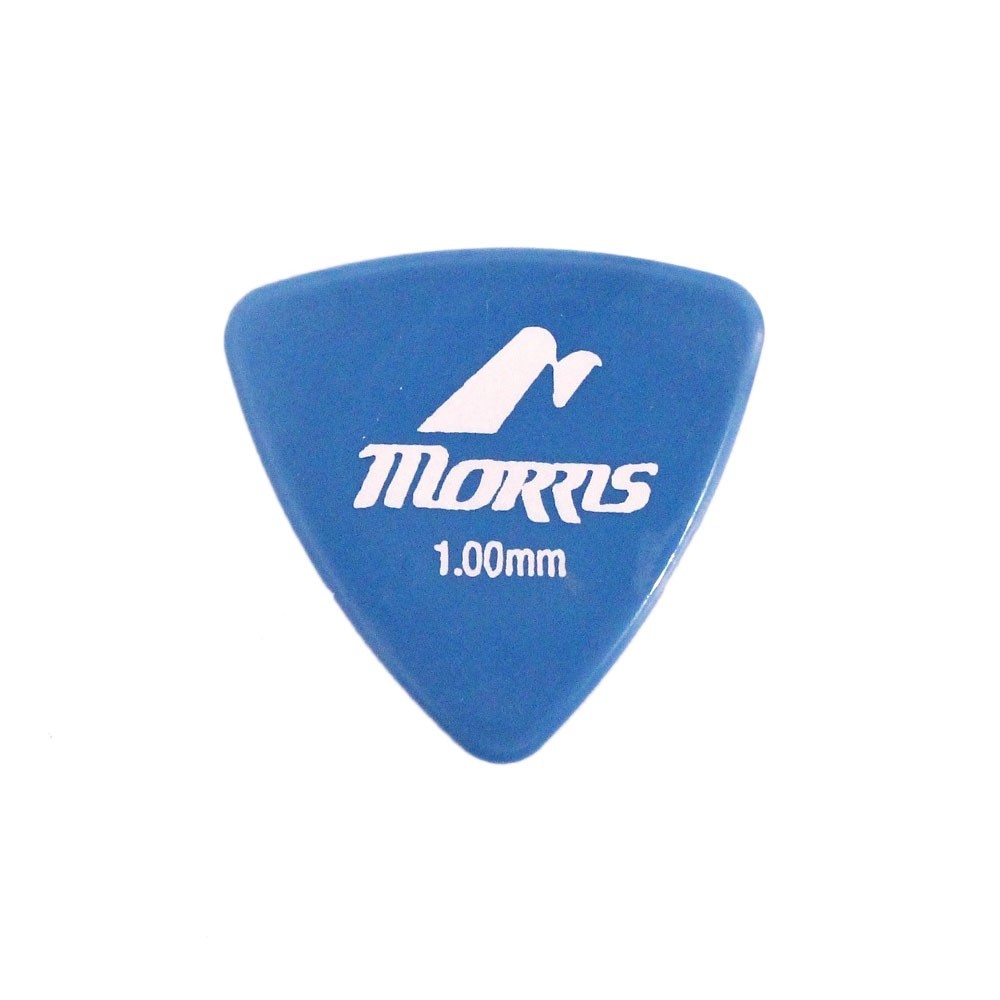 MORRIS DELRIN Blue 1,0 мм Треугольные медиаторы для гитары ×12 штук