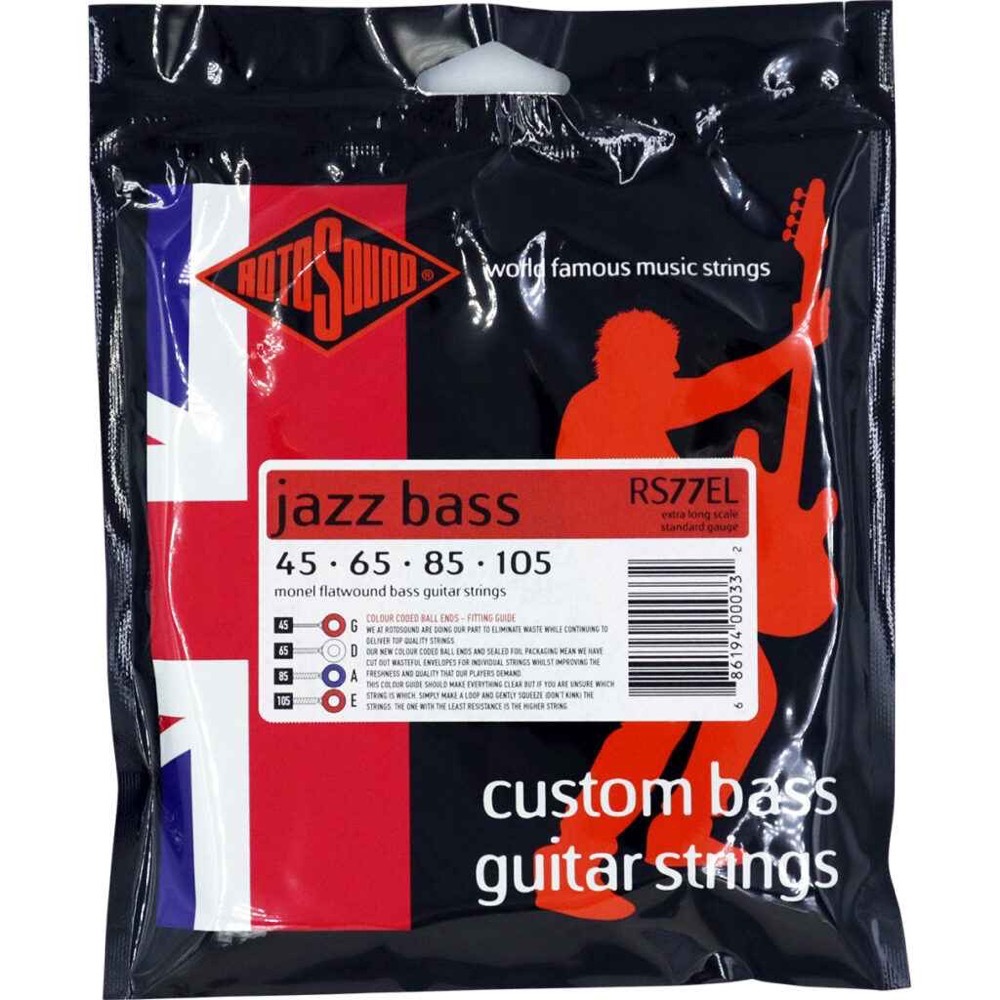 ロトサウンド ベース弦 1セット RS77EL JAZZ BASS 77 EXTRA LONG 45-105 エレキベース弦 ROTOSOUND