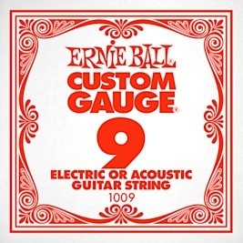 アーニーボール ERNIE BALL 1009 PLAIN STEEL ギター用バラ弦_画像1