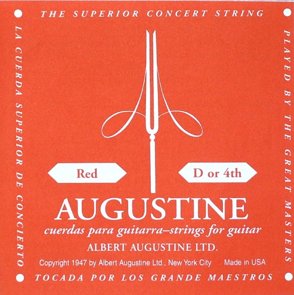 AUGUSTINE RED 4弦 クラシックギター弦 バラ弦×12本 オーガスチン 赤_画像1