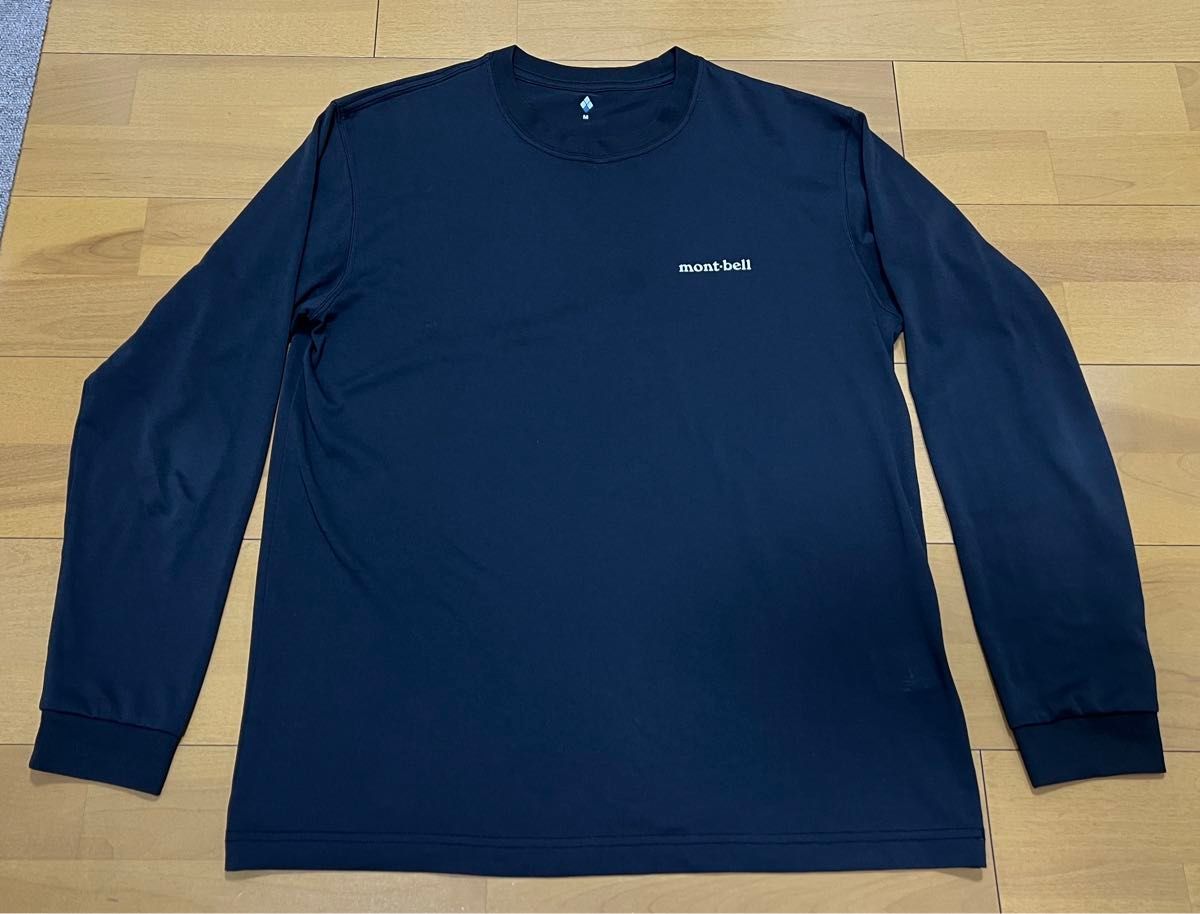 モンベル mont-bell WIC.ロングスリーブT Men's ブラック　Mサイズ 長袖Tシャツ