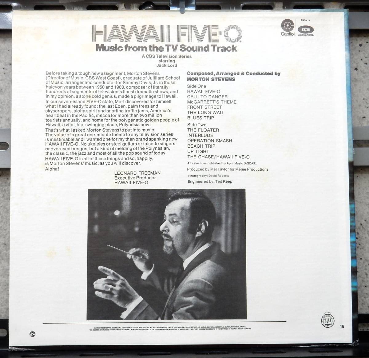LP) HAWAII FIVE-O TV SOUNDTRACK RECORDING_画像2