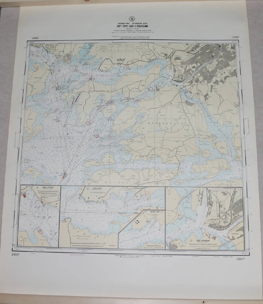 冷戦ロシア 当時の航海図 29017 ソ連国防省航海海洋主局 門外不出_画像1