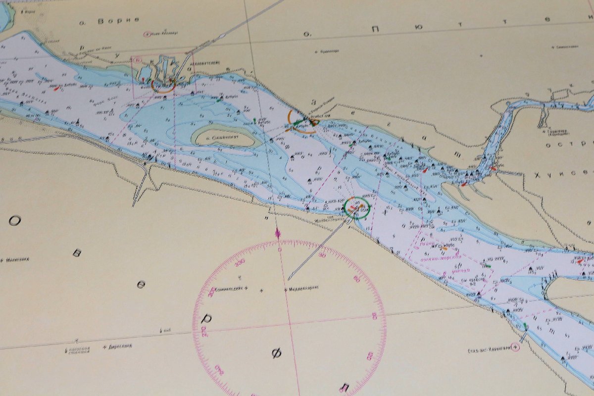 冷戦ロシア 当時の航海図 25230 ソ連国防省航海海洋主局 門外不出_画像7