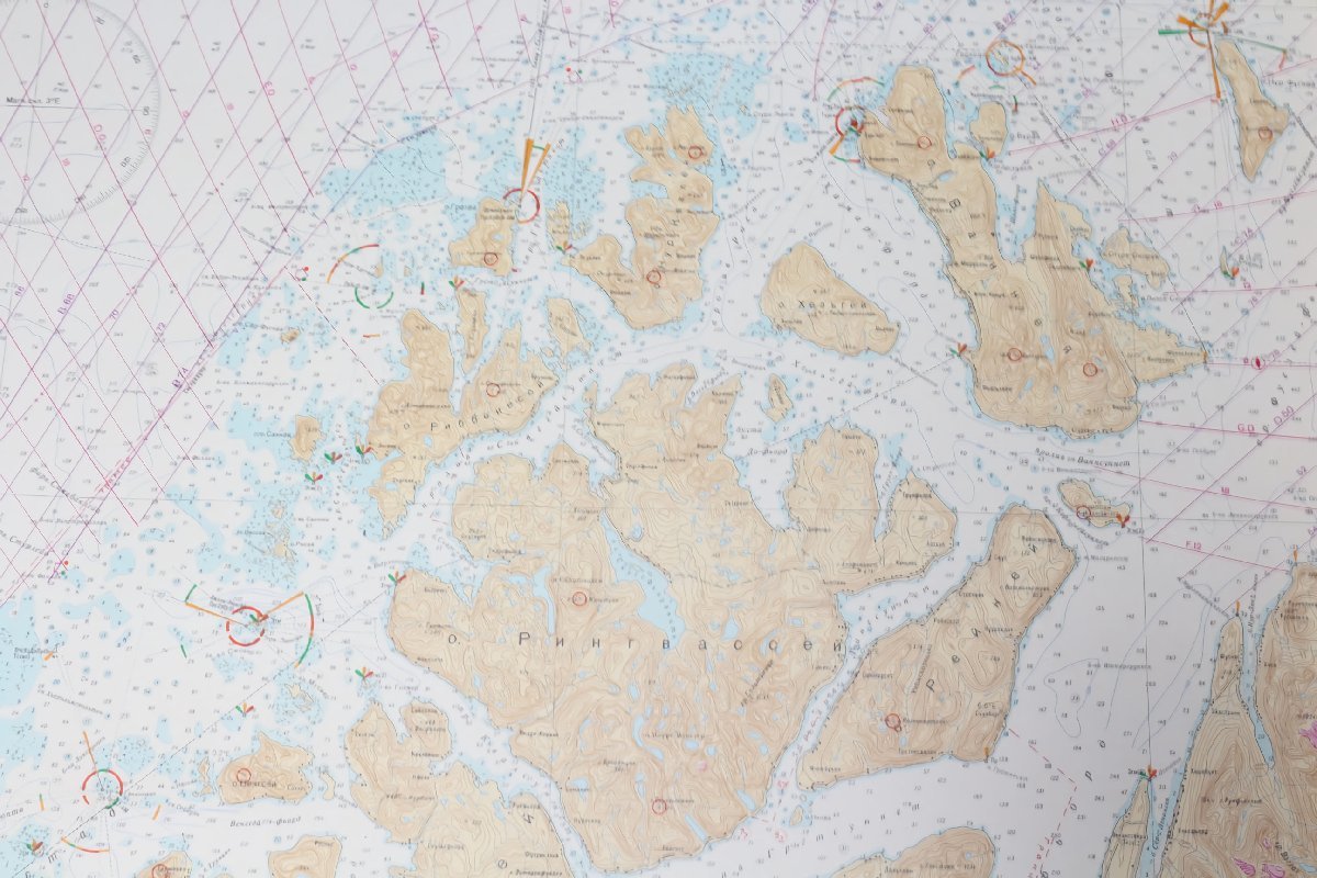 冷戦ロシア 当時の航海図 12105 ソ連国防省航海海洋主局 門外不出_画像5