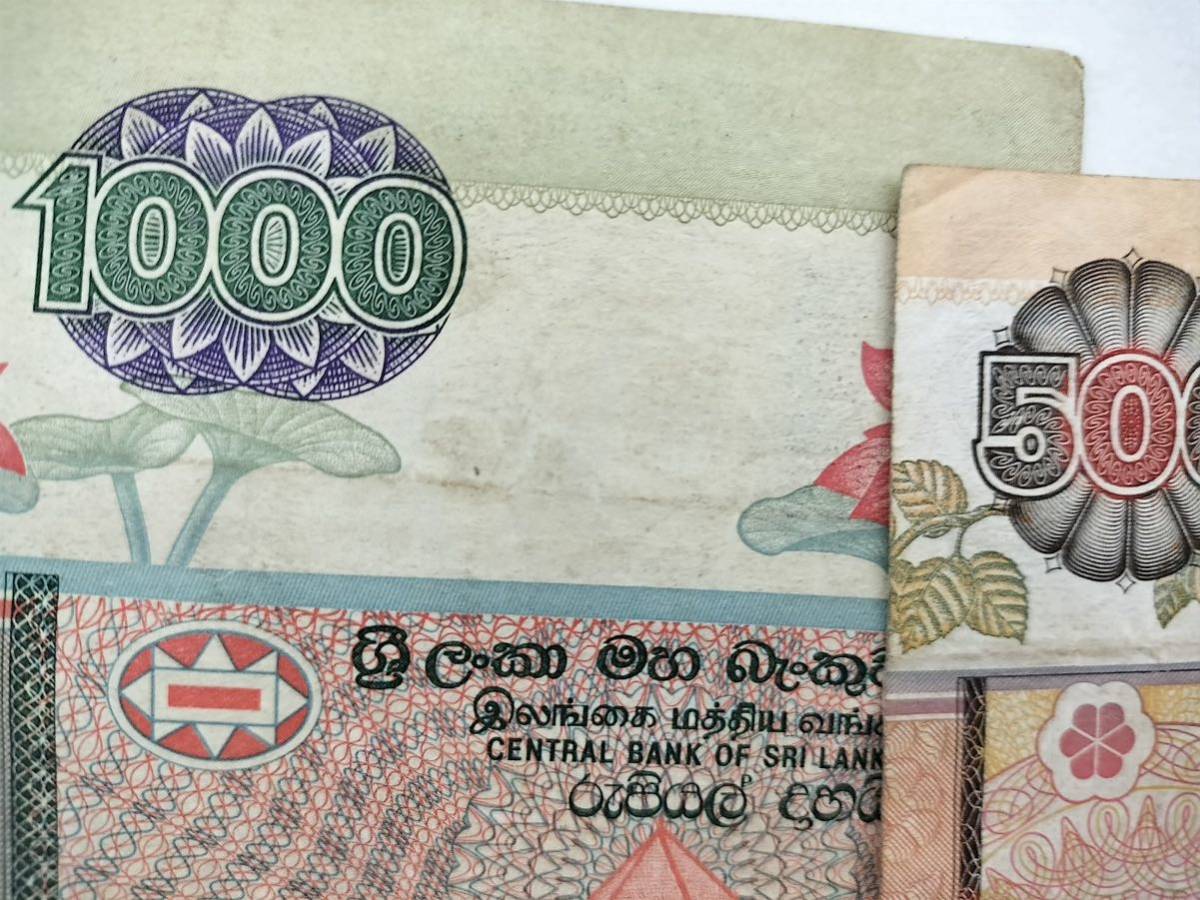 A 2020.スリランカ6種1991~95年紙幣 旧紙幣 外国紙幣の画像4
