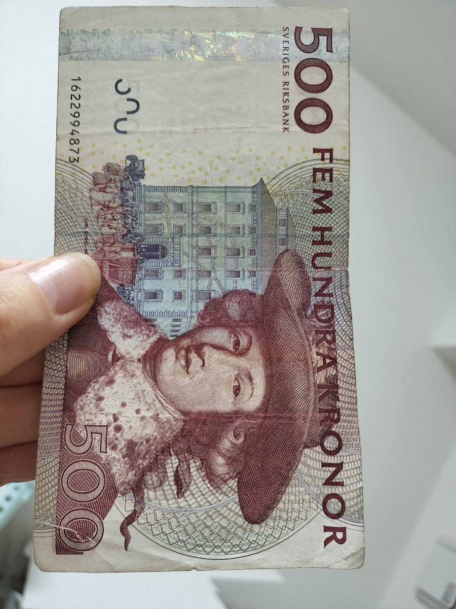 A 2005.スウェーデン1枚 紙幣 旧紙幣 外国紙幣 _画像10