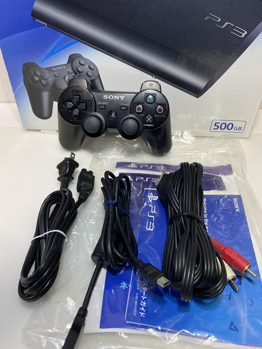 【1円スタート】PlayStation3 チャコール・ブラック 500GB CECH-4300C★売切り デュアルショック３_画像5