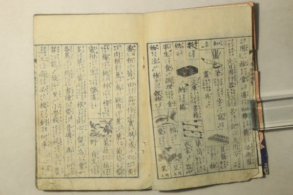 「改正 小学読本便覧 完」水溪良孝 遠藤茂平 明治9年 全4巻合本1冊揃｜教育 辞書 辞典 絵本 浮世絵師 彩色 木版画 古書 和本 古典籍 b90_画像5