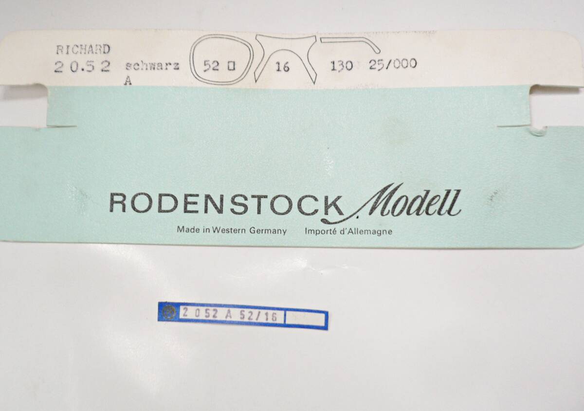 保管新品RODENSTOCK ローデンストック RICHARD リチャード 1/20 12K 12金張り 52サイズ　ブラック ゴールド 西ドイツ　デッドストック_画像10