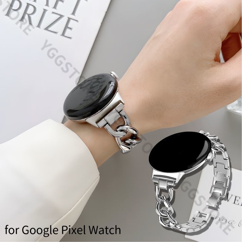 Google Pixel Watch band chain silver silver g-gru pixel watch exchange interchangeable belt stainless steel GPW men's lady's 