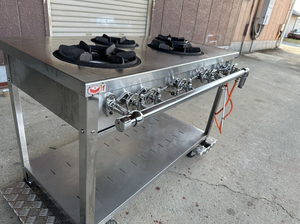 マルゼン 業務用 2015年 ガステーブル 4口コンロ MGT-126DS 1200×600×800 都市ガス用 スタンダードタイプ 厨房機器の画像5