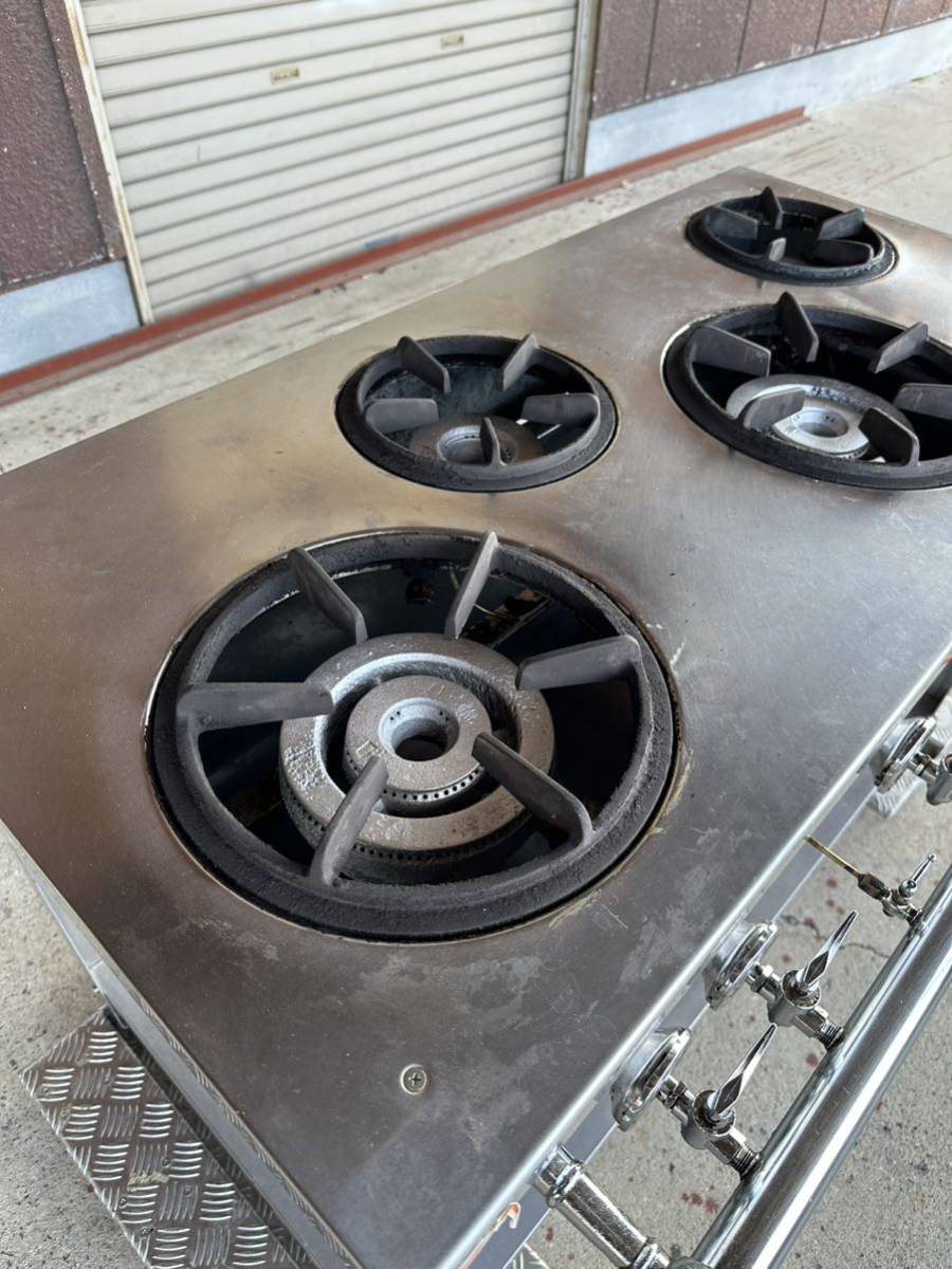 マルゼン 業務用 2015年 ガステーブル 4口コンロ MGT-126DS 1200×600×800 都市ガス用 スタンダードタイプ 厨房機器の画像4