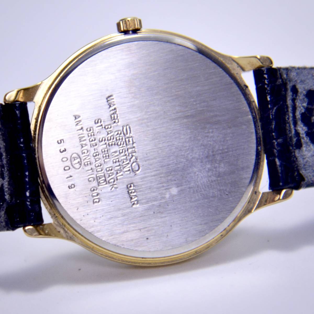 セイコー SEIKO 腕時計 スピリット SPIRIT 5E32-6A30 3針 デイト ゴールド文字盤 5BAR メンズ クォーツ 動作品 2402004_画像8