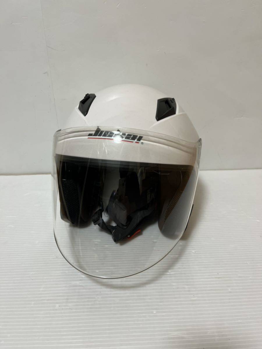 Jiekai ジェットヘルメット JK-512 2018年製 Lサイズ フルフェイス バイク ヘルメット オートバイ フルフェイスヘルメット_画像1