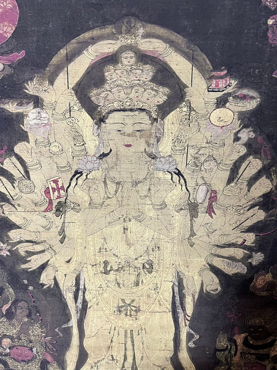 【千手観音二十八部衆像】鎌倉時代・13世紀 模写 掛け軸 仏教美術 工芸品 絹本_画像2
