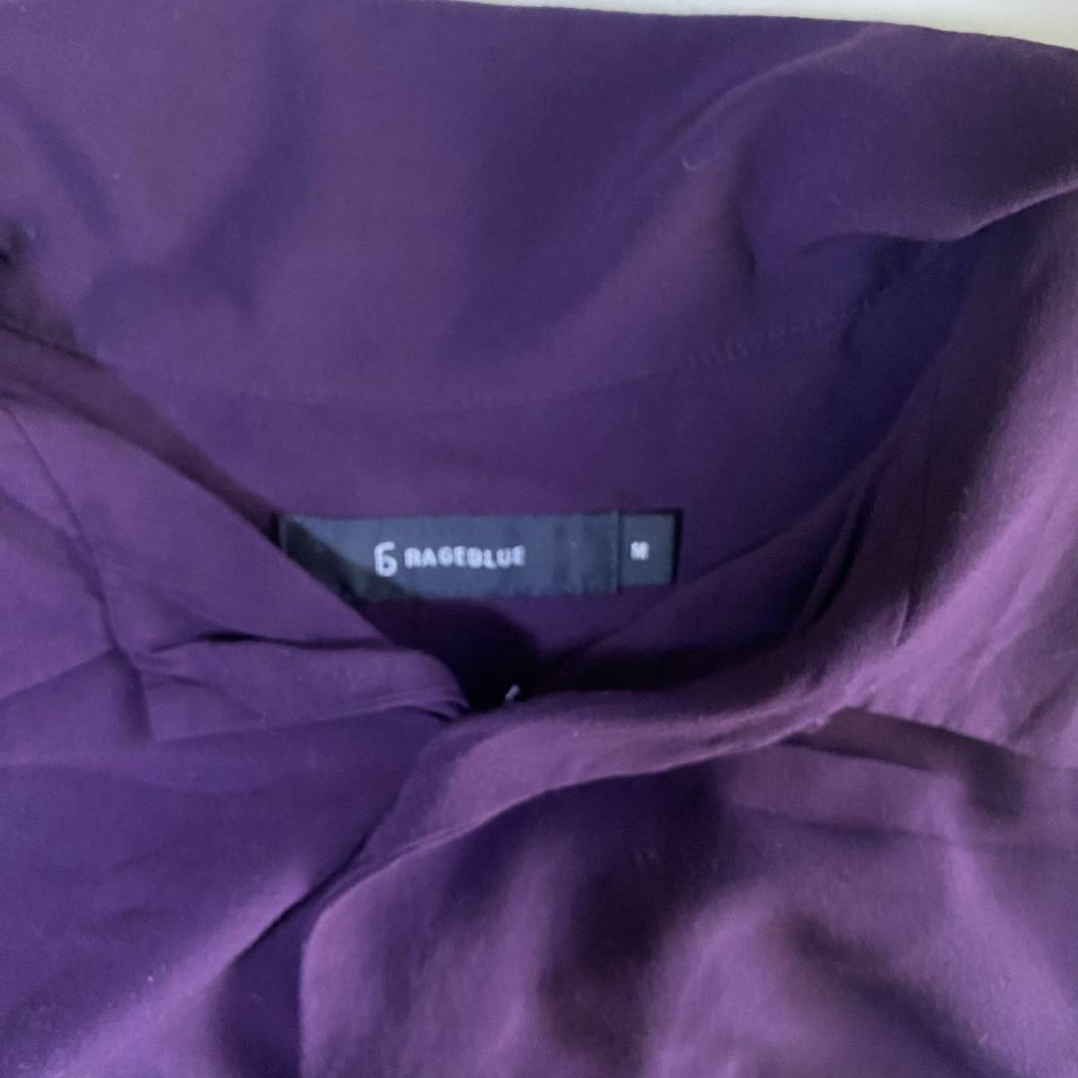 レイジブルー　RAGEBLUE シャツ　レーヨン100% 紫　M