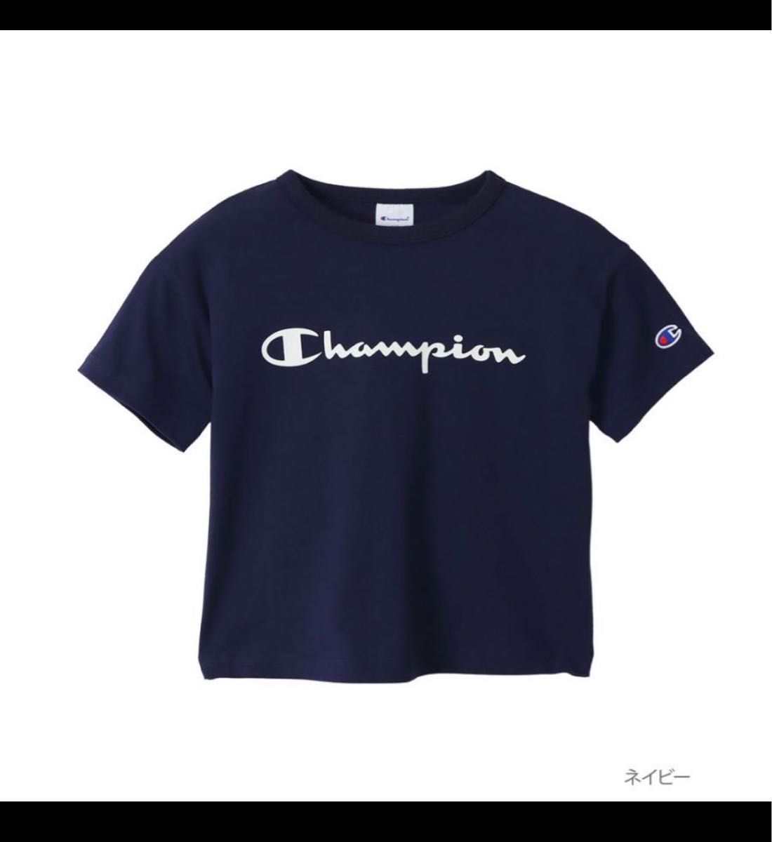 Champion チャンピオン Tシャツ 半袖 綿100% 子供服 男の子 女の子 キッズ 140サイズ  紺 ネイビー