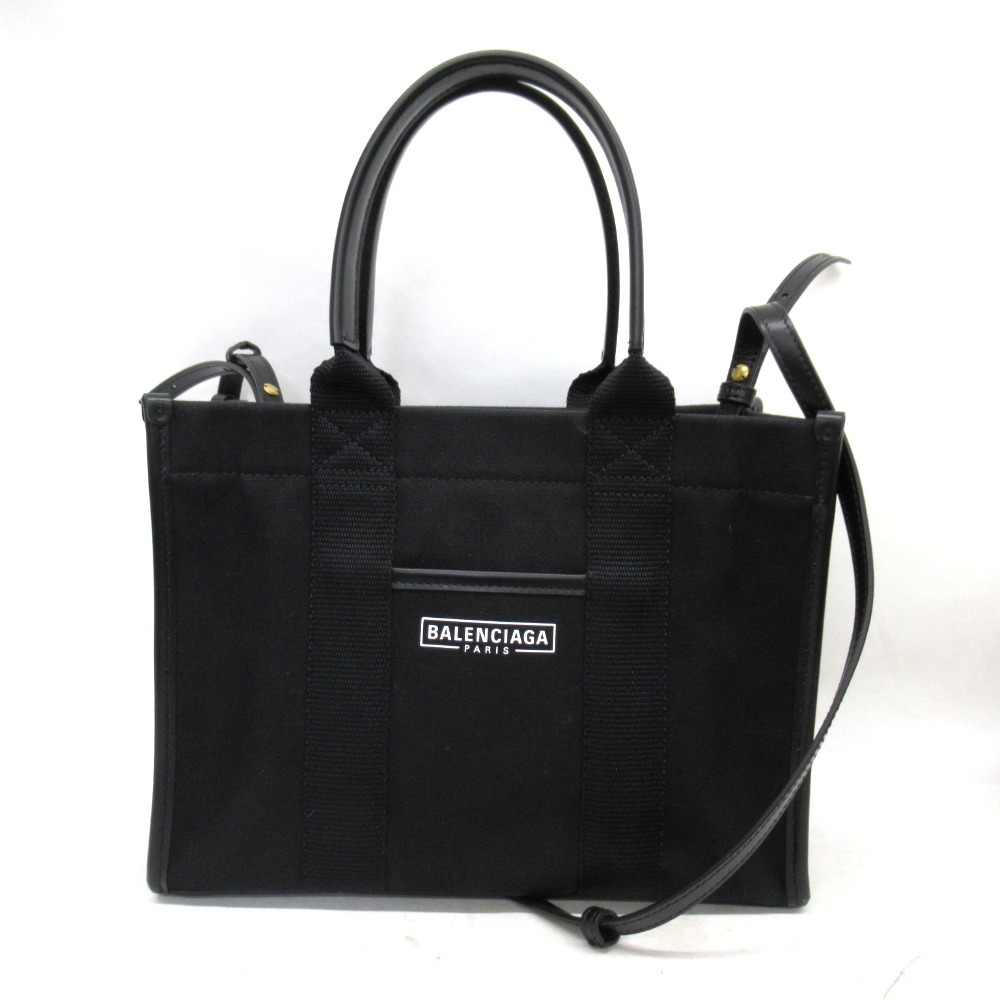 KR53641 Balenciaga ручная сумочка 2Way сумка аппаратное обеспечение маленький большая сумка парусина 671402 черный BALENCIAGA б/у 