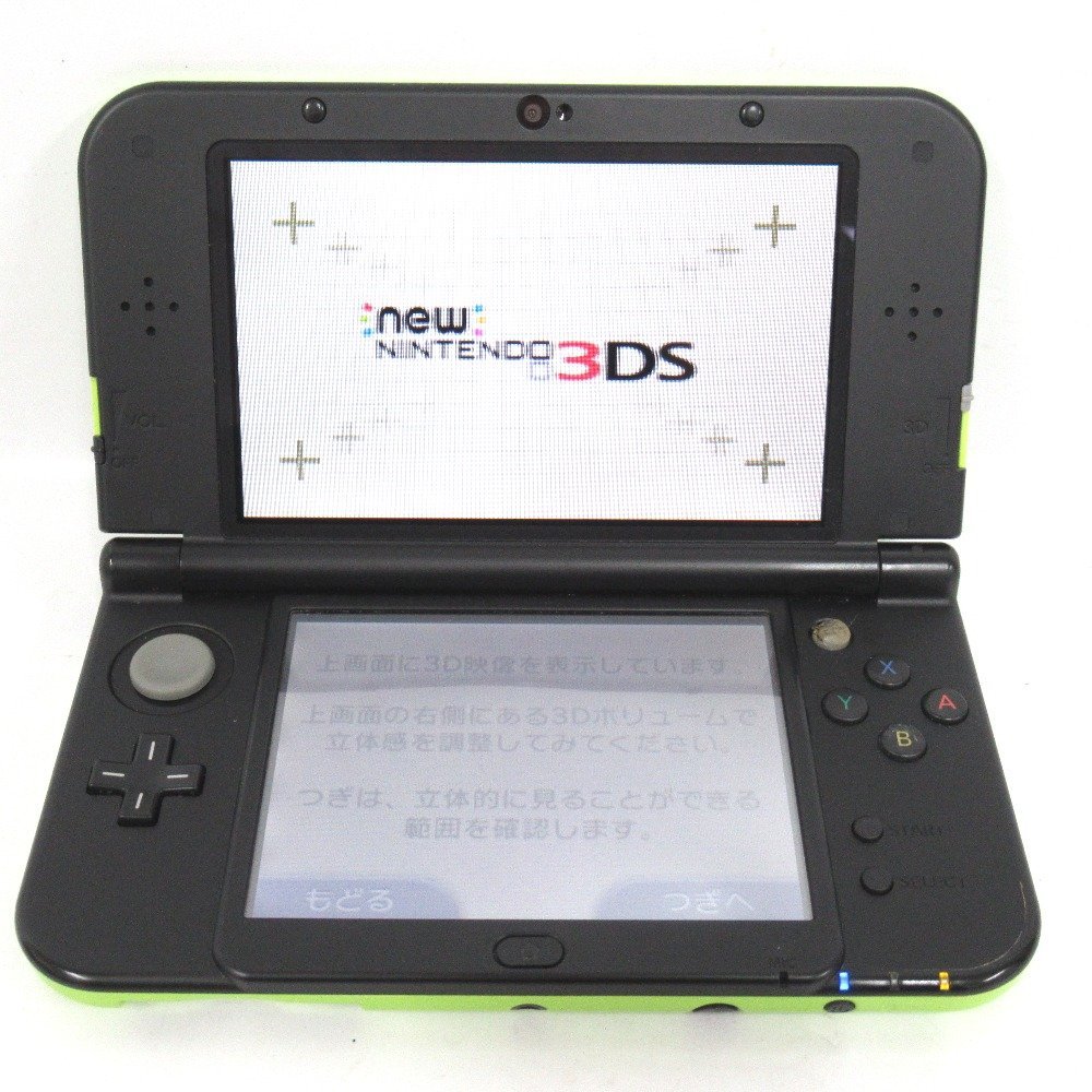 Ot241711 任天堂 ニンテンドー　NewNintendo 3DS LL　ライム×ブラック　中古_画像2