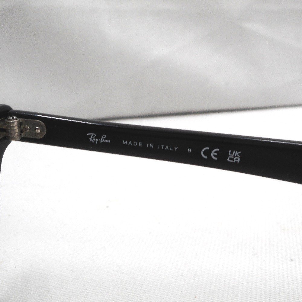 IDTh951491 レイバン 眼鏡/メガネフレーム RB5398-F HAWKEYE 2000 50□21 145 ブラック メンズ Ray-Ban 中古_画像8