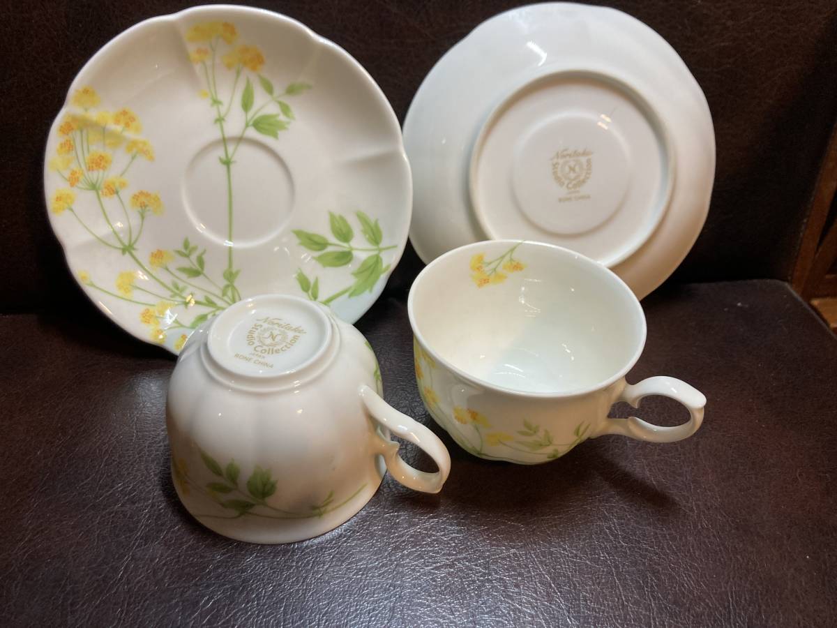 ◎希少美品　D357ABC　NORITAKE 1976年 Bone china ノリタケ スタジオコレクション　カップ＆ソーサ２客. (同梱OK) _画像6