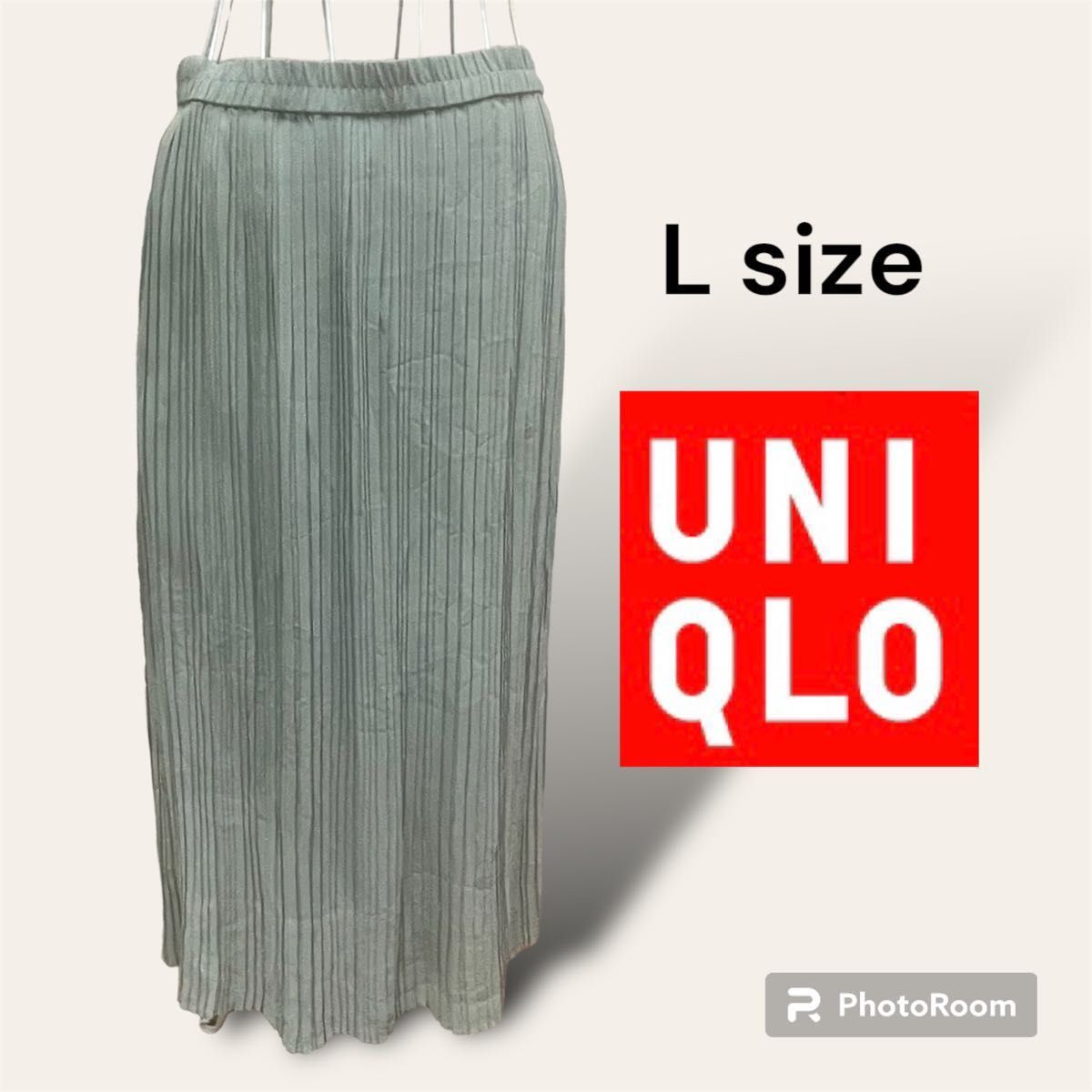 UNIQLO  プリーツスカート ロング　ミントグリーン