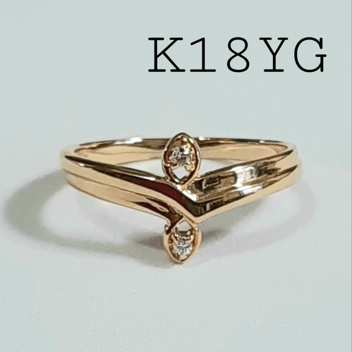K18YGリング ダイヤモンド #11 5 クローバー刻印 ジュエリーマキ 
