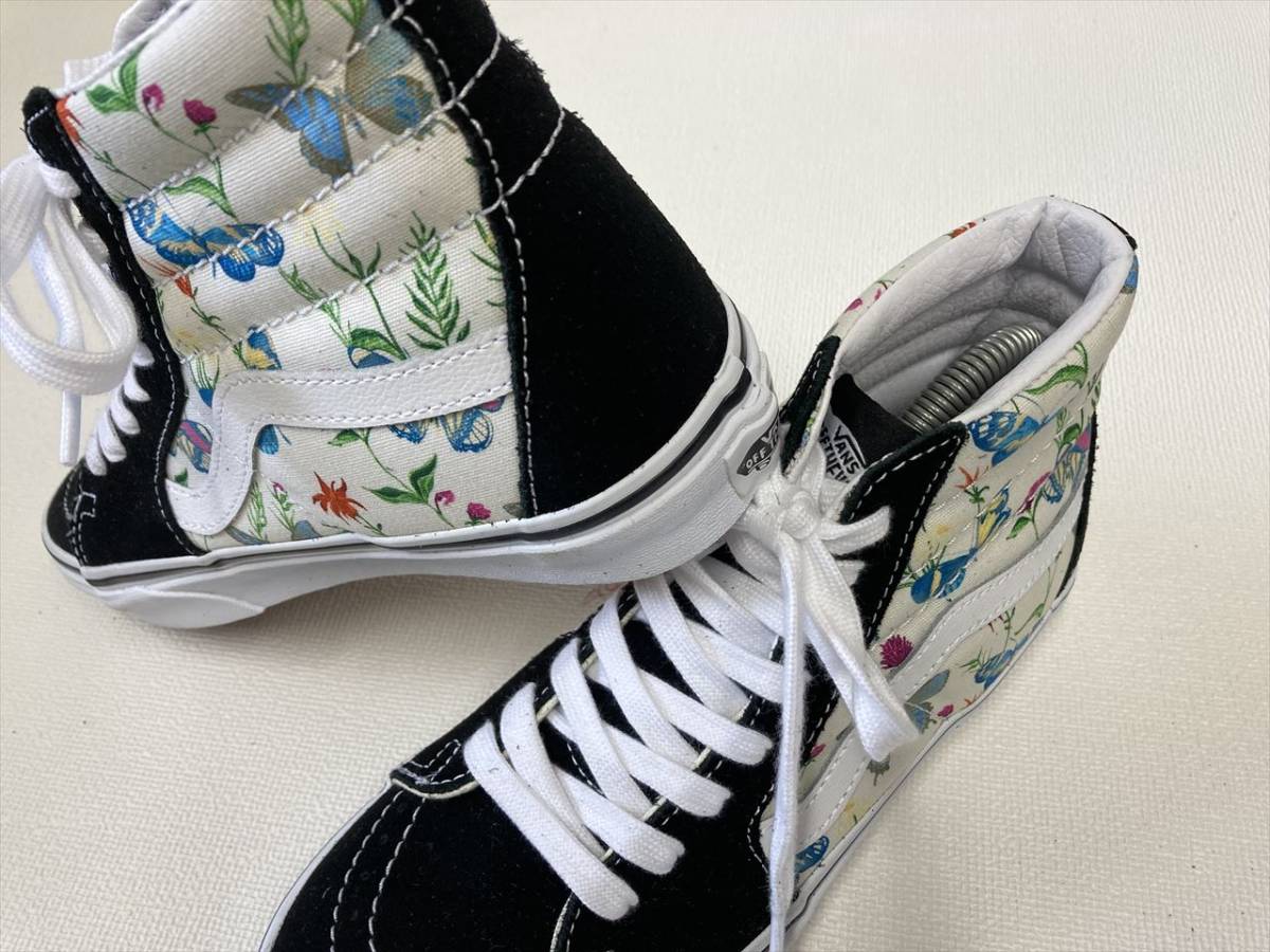 VANS SK-8 Hi 黒 蝶 バタフライ スエード キャンバス US11.5 (29.5cm) アメリカ企画限定!! バンズ ハイトップ_画像3