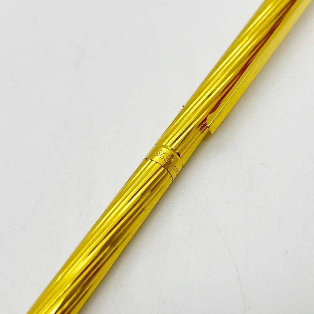 S.T.Dupont デュポン ツイスト 繰り出し式 ボールペン ゴールドカラー 文房具 現状品_画像3