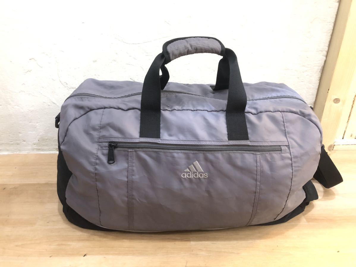 adidas ボストンバッグ スポーツバッグ ２WAY グレー（幅45×縦30×マチ25cm）アディダス_画像1