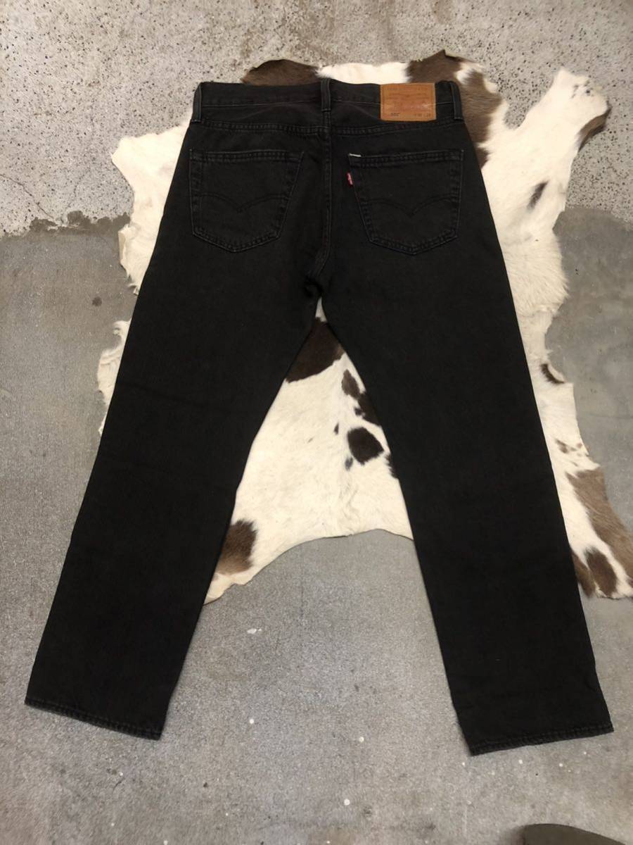 LEVI'S PREMIUM 501 CW-0823 ブラックデニム ジーンズ BIG E ボタンフライ ストレート リーバイス size W30_画像1