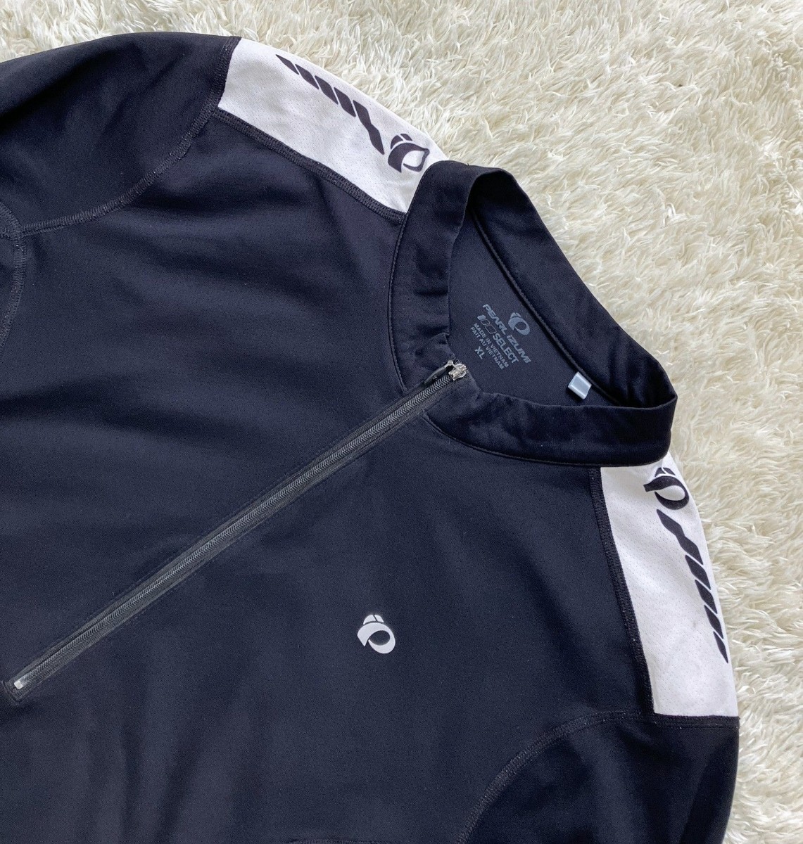 [ large size XL]PEARL IZUMI half Zip cycle jersey / black * a little damage equipped ^ pearl izmi(2)