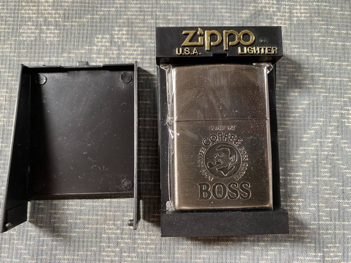 未使用品！ZIPPO ジッポーライター SUNTORY BOSS サントリーボス コーヒー ジッポ▼喫煙具オイルライター懸賞品_画像4